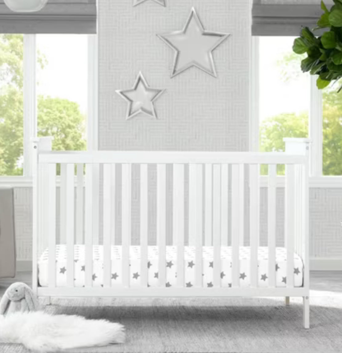 Delta Children Adley 3-in-1 Convertible Crib, White! (NEW IN BOX
