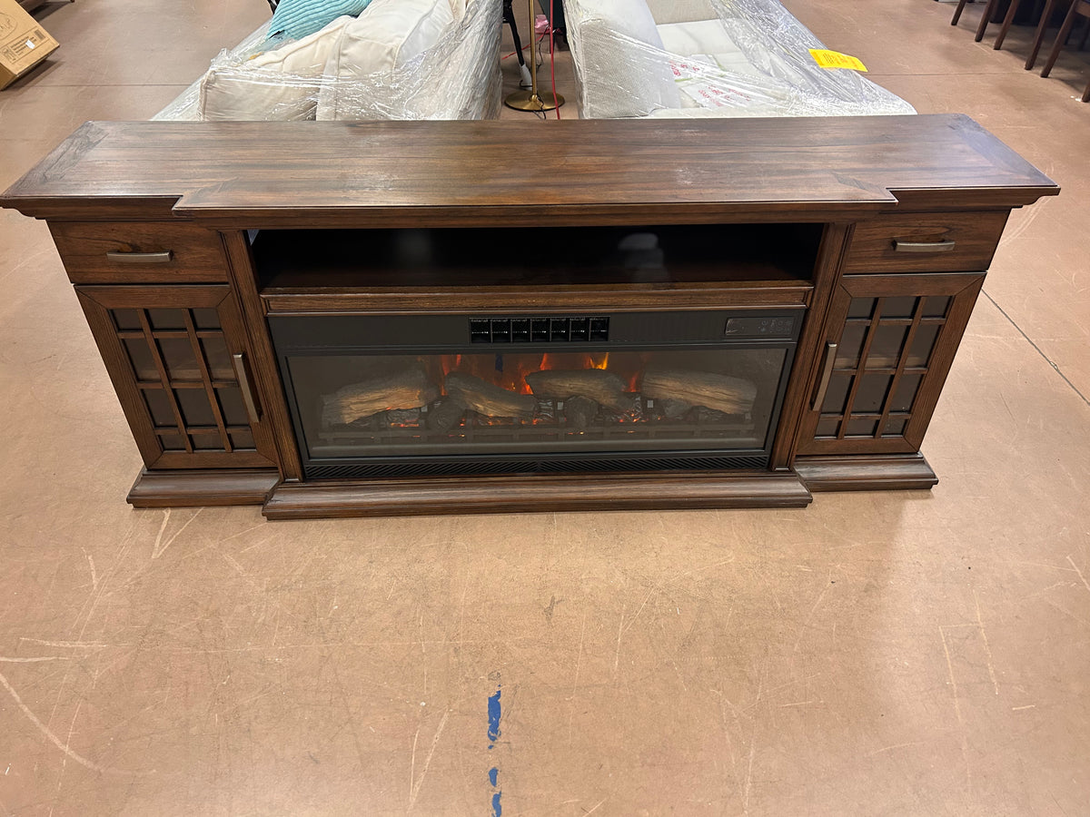Tresanti Mayson TV Console with ClassicFlame CoolGlow 2in1 Electric Big Catch Salvage and Thrift