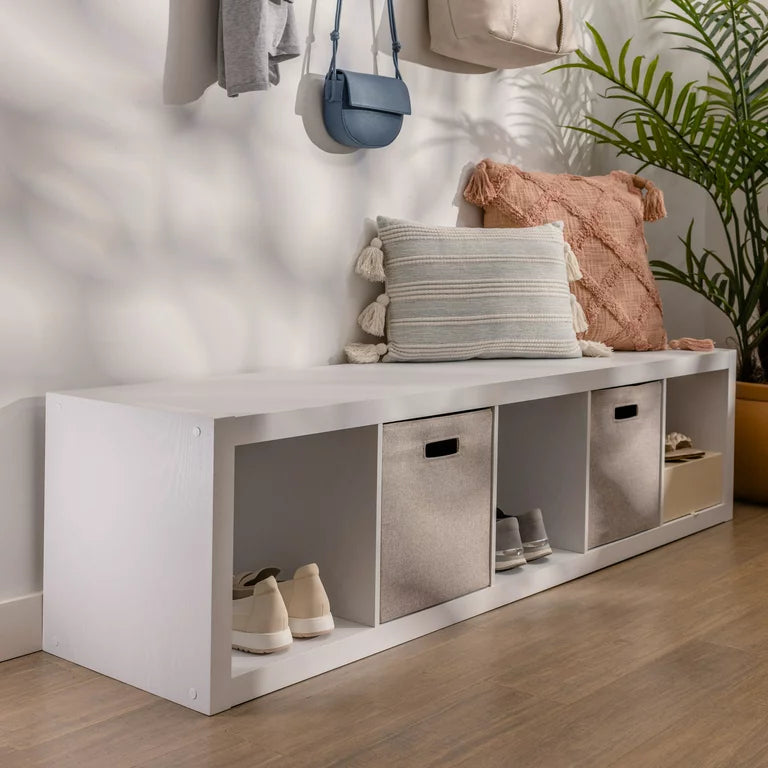 Better Homes & Gardens 5-Cube Vertical Storage Organizer, White Texture!! NEW AND ASSEMBLED!!