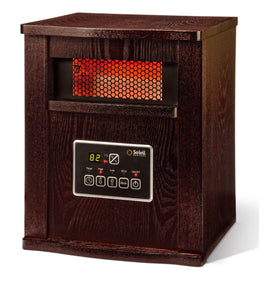 Soleil Electric Infrared Quartz Cabinet Heater with Remote 1500W Indoor Walnut- NEW IN BOX!!!