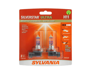Sylvania H11 SilverStar Ultra Halogen Headlight Bulb, Pack of 2- NEW IN BOX!!!