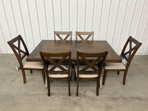 Lathan 7-piece Dining Table Set!! NEW AND ASSEMBLED!!