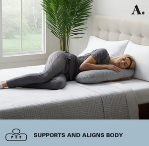 Allswell Wrap-Around Oversized Pillow, Gray- NEW IN BOX!!!