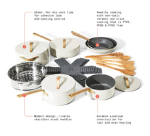 Beautiful 20pc Ceramic Non-Stick Cookware Set, White Icing by Drew Barrymore- NEW IN BOX!!!