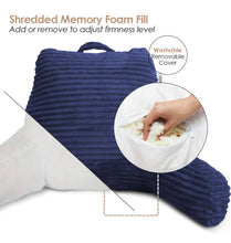 Nestl Reading Pillow for Bed Adult with Arms and Pockets, Navy Bed Rest Pillow- NEW IN BOX!!!