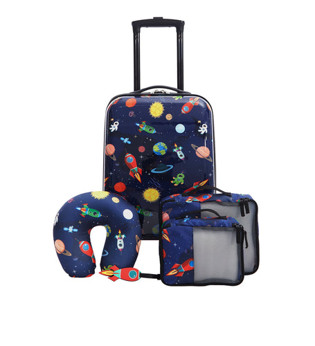 Travelers Club Kid's Hard Side Luggage Travel Set with 18