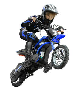 24V Dirt Bike,Neche MX350 Electric Powered Motorcycle,Ride on Dirt Rocket with Shock Absorption Suspension for Kids Age 13+,Blue!! NEW IN BOX!!