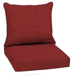 Arden Selections Outdoor Deep Seat Cushion Set, 22 x 24, Water Repellent, Fade Resistant 22 x 24, Ruby Red Leala!! BRAND NEW(SINGLE CHAIR CUSHION)!!