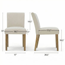 18.5'' Seat Height Linen Upholstered Solid Wood Dining Chair (Set of 2)!! NEW AND ASSEMBLED!!