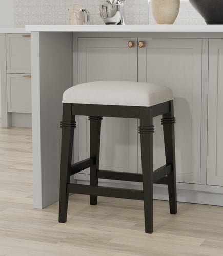 Hillsdale Furniture Arabella Wood Backless Counter Height Stool, Black Wire Brush!! NEW IN BOXES(SET OF 2)!!