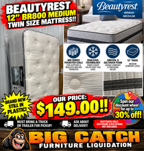 BEAUTYREST 12” BR800 MEDIUM TWIN SIZE MATTRESS!! (BRAND NEW IN PLASTIC!) 🔥🛏️