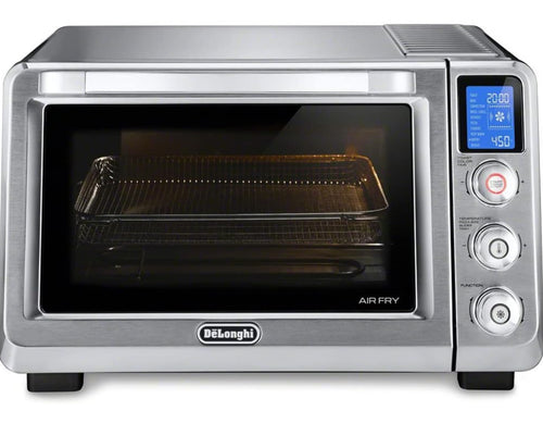 De'Longhi 10-in-1 Digital AirFryer ,True Convection Toaster Oven with internal light, Grills, Broils, Bakes, Roasts, Reheats, preset for Cookie & Pizza, 1800-Watts, Stainless Steel, XL 24L!! NEW IN BOX!!