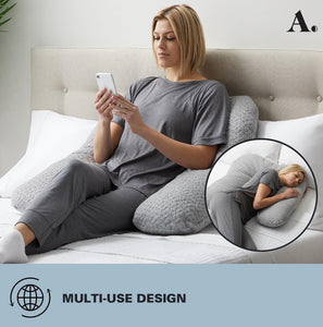 Allswell Wrap-Around Oversized Pillow, Gray- NEW IN BOX!!!