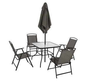 Mainstays Albany Lane 6 Piece Outdoor Patio Dining Set, Grey**New in box**
