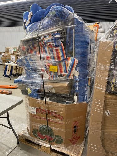 Jumbo extra tall General Merchandise pallet load number #1231

 

ATTENTION RESELLERS!!!

Contains thousands of dollars of Tommy Bahama beach chairs and hammock swinging chairs