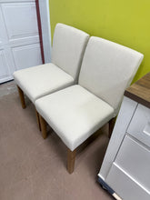 18.5'' Seat Height Linen Upholstered Solid Wood Dining Chair (Set of 2)!! NEW AND ASSEMBLED!!