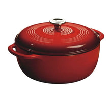 Lodge Cast Iron 6 Quart Enameled Cast Iron Dutch Oven, Red- NEW IN BOX!!!