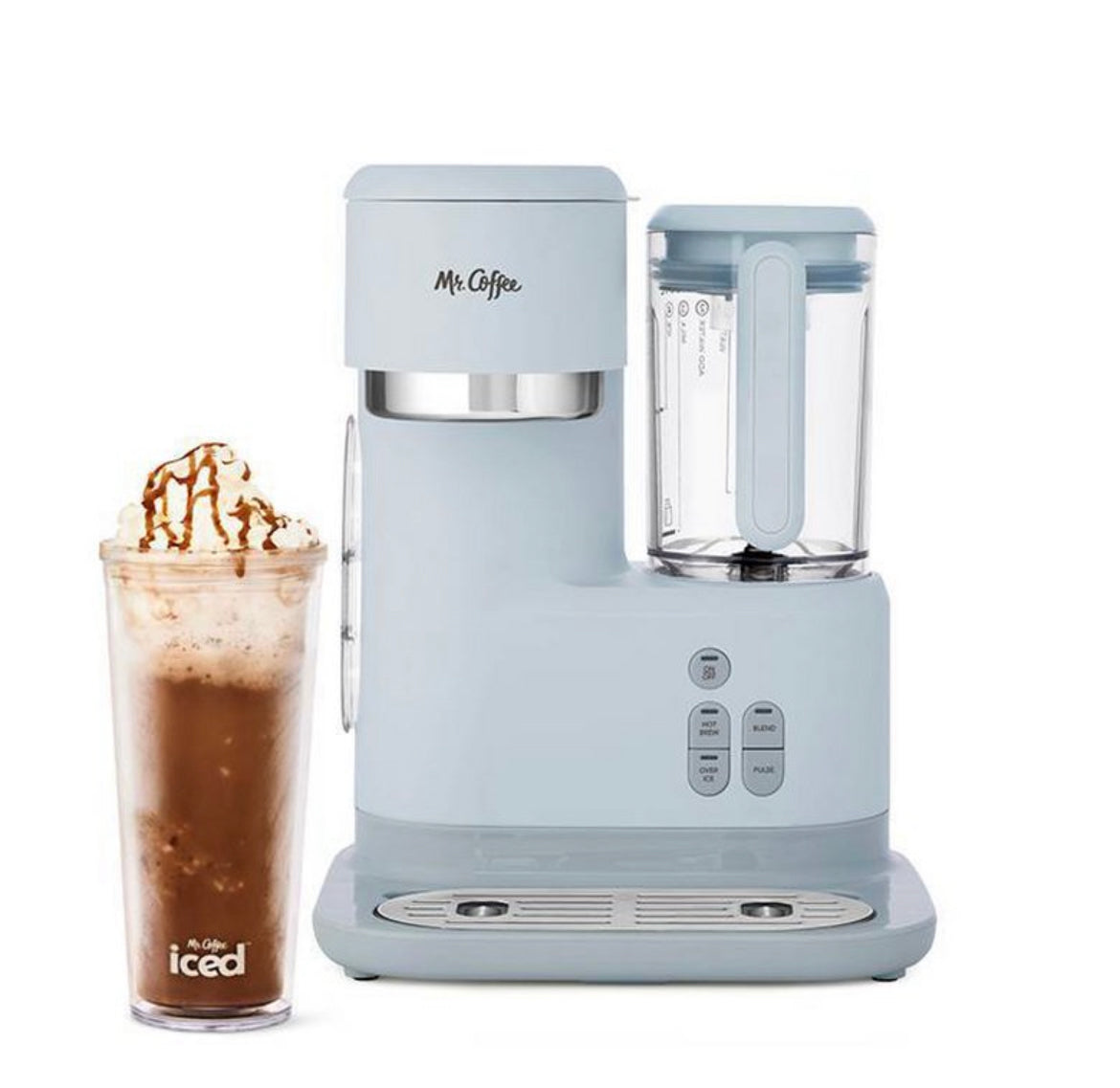 Mr. Coffee Single-Serve Iced & Hot Coffee Maker, Blue