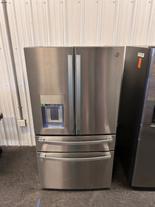 GE Profile 27.9-cu ft 4-Door Smart French Door Refrigerator with Ice Maker and Door within Door (Fingerprint-resistant Stainless Steel) ENERGY STAR! (NEW - SCRATCH/DENT)