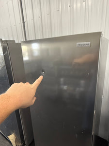 Frigidaire 13 cu. ft. Auto Defrost Garage Ready Upright Freezer in Fingerprint-Resistant Stainless Look!! BRAND NEW(SCRATCH & DENT)!!