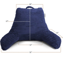 Nestl Reading Pillow for Bed Adult with Arms and Pockets, Navy Bed Rest Pillow- NEW IN BOX!!!