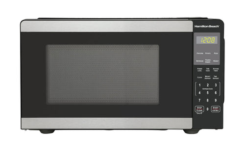 Hamilton Beach 0.9 Cu ft Countertop Microwave Oven, 900 Watts, Stainless Steel, **Used once, like new**