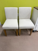 18.5'' Seat Height Linen Upholstered Solid Wood Dining Chair (Set of 2)!! NEW AND ASSEMBLED!!