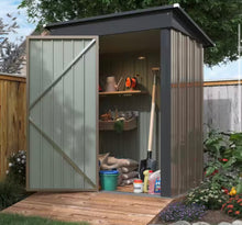 Tozey 3 ft. W x 5 ft. D Outdoor Storage Metal Shed Lockable Metal Garden Shed for Backyard Outdoor (14.5 sq. ft.)- NEW IN BOX!!!
