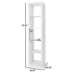 Better Homes & Gardens 5-Cube Vertical Storage Organizer, White Texture!! NEW AND ASSEMBLED!!