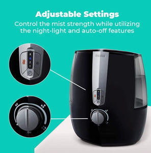 Homedics Total Comfort Plus Ultrasonic Humidifier, 5.3L Water Tank with Warm and Cool Mist with Auto Shutoff- NEW IN BOX!!!