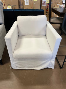 Better Homes & Gardens Waylen Slipcover Swivel Chair, Cream, by Dave & Jenny Marrs!! NEW AND ASSEMBLED!!