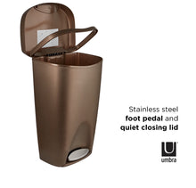 Umbra 13 Gal Trash Can, Bronze (new out of the box)