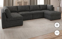 Thomasville Tisdale Fabric Sectional with Storage Ottoman