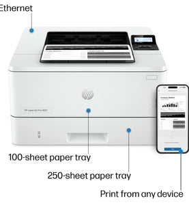 HP LaserJet Pro 4001n Black & White Printer, Print, Fast speeds, Easy setup, Mobile printing, Advanced security, USB, Ethernet Connection, Best-For-Office!! NEW IN BOX!!