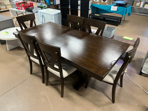 !!REDUCED!! Findley 7-Piece Dining Set!! NEW AND ASSEMBLED(MINOR SCRATCHES FROM SHIPPING AND MINOR WATER DAMAGE FROM BEING IN A WET BOX)!!