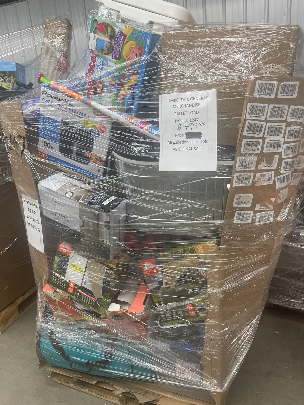 Jumbo extra tall General Merchandise pallet load number 1247