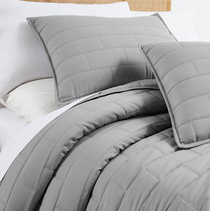 Lightweight Brickyard Embroidered 2-piece Brickyard Quilt Set by Southshore Fine Linens, Twin/Twin XL- NEW IN BAG!!!