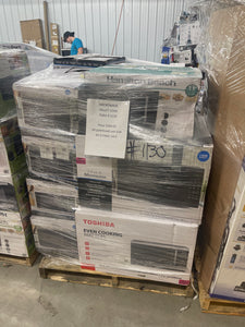 MICROWAVE LIQUIDATION PALLET - #1130 sealed at Wallyworld warehouse