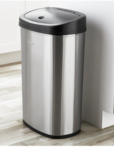 Mainstays 13.2 Gallon Trash Can, Motion Sensor Kitchen Trash Can, Stainless Steel**New**