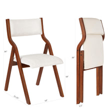 Ball & Cast Kitchen Folding Chairs with Padded Seats Foldable chairs Set of 2, 18" Seat Height, Cream White**New and assembled, minor stain from shipping**