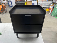 Walker Edison Mid Century Modern Gallery-Top 2 Drawer Wood Nightstand!! NEW AND ASSEMBLED(MINOR SHIPPING SCRATCHES)!!