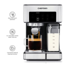 Chefman 1.8L Barista Pro Espresso, Cappuccino and Latte Machine with Milk Frother, Stainless Steel- Lightly Used, Works Great!