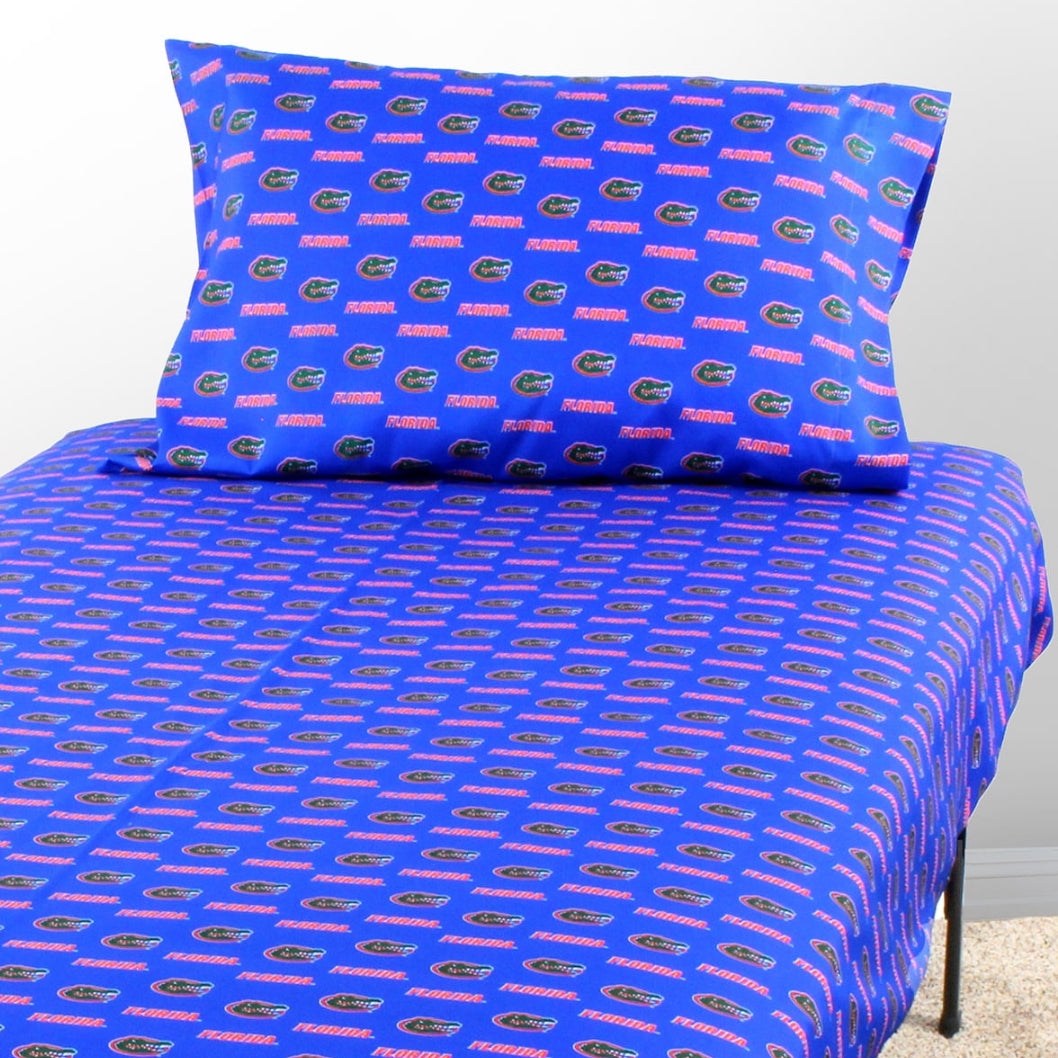 Florida Gators Sheet Set Choose Your Size Blue Microfiber, King!! NEW IN PLASTIC!!