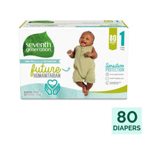 Seventh Generation Sensitive Protection Diapers, Size 1, 80 count- NEW IN BOX!!!