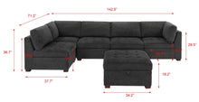 Thomasville Tisdale Fabric Sectional with Storage Ottoman