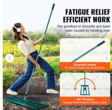 48 in. x 10 in. Lawn Leveling Rake, Heavy-Duty Tool with 78 in. Steel Handle for Garden, Golf Course and Farm- new