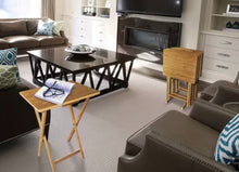 Peakform 5pc TV Tray Set Wood Natural! (NEW IN BOX)
