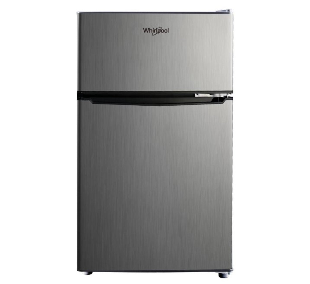 Whirlpool 3.1 cu ft Mini Refrigerator
Stainless Steel WH31S1E! (New, Minor Dent From Shipping!)