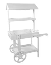 Sunnydaze 21.75 in. x 33.75 in. x 49.25 in. Country Market Wood Flower Stand Raised Garden Bed White!! NEW IN BOX!!