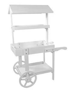 Sunnydaze 21.75 in. x 33.75 in. x 49.25 in. Country Market Wood Flower Stand Raised Garden Bed White!! NEW IN BOX!!